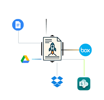 Sync Knowledge from Sharepoint, Box, Dropbox, Google Drive, Webpages